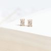 Aretes Leah Moissanita dorado