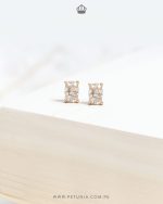 Aretes Leah Moissanita dorado