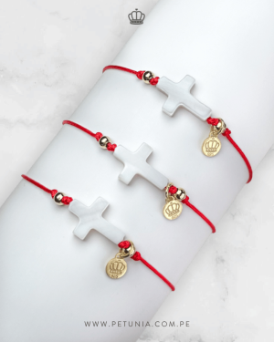 Pulsera Agustina Cruz Nacar Rojo