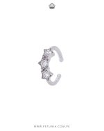 Ear Cuff Triple Star plata