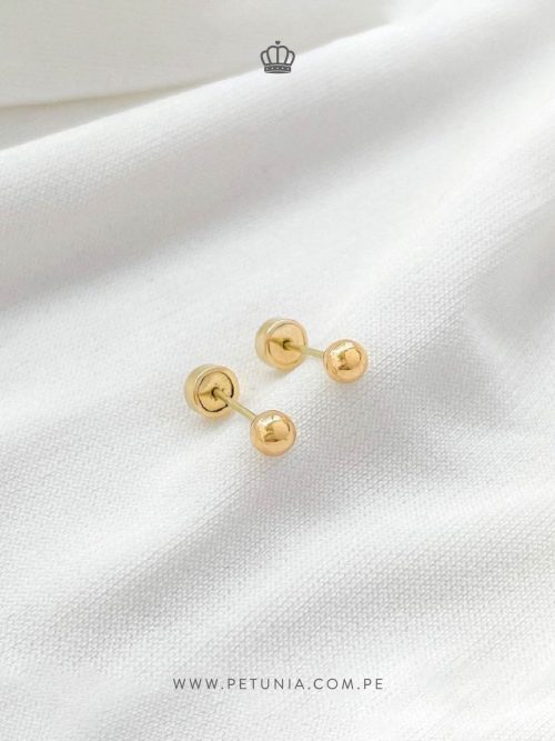 Aretes abridor bola oro 4mm