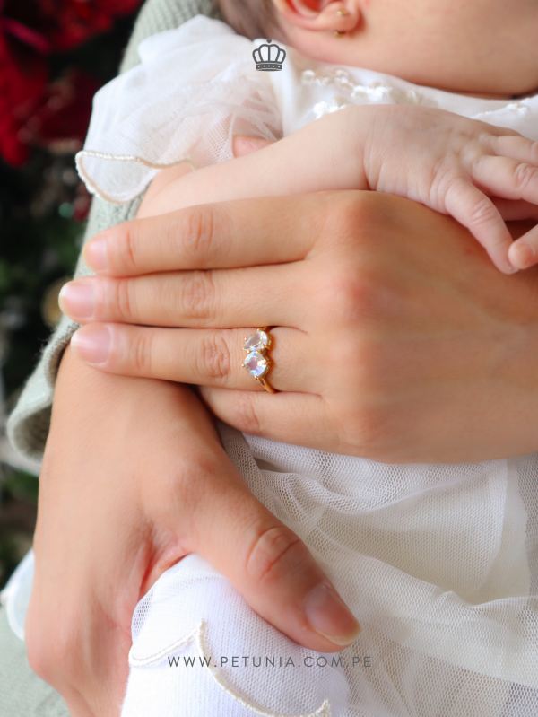 Anillo Toi et Moi piedra luna - Imagen 4