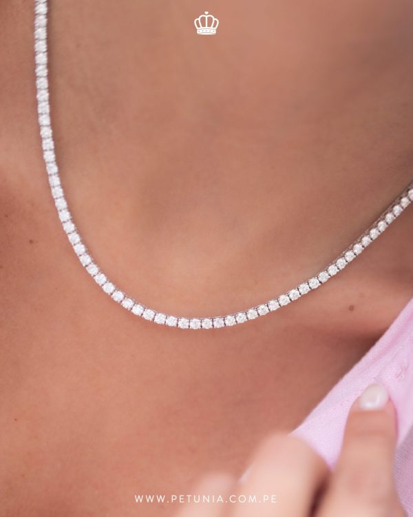 Cadena Tennis Moissanita 4mm - Imagen 2