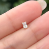 Piercing solitario baguette 6mm