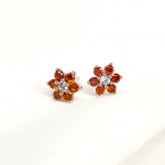 Aretes Roseta granate