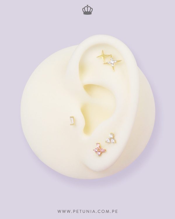 Piercing Farfalla Pink 18k