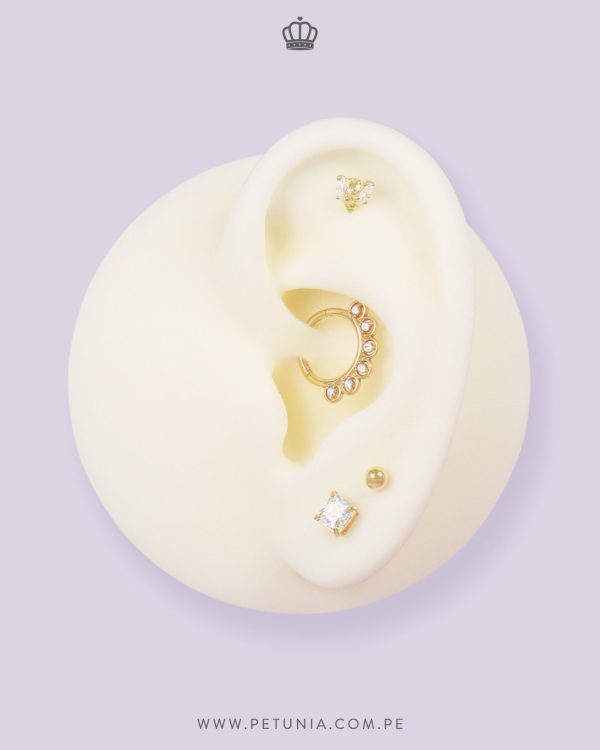 Aretes Chispa Cuadrado - Imagen 2