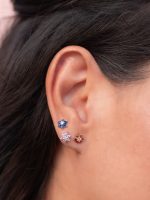 Aretes Roseta granate - Imagen 2