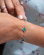 Pulsera Aitana verde plata