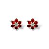 Aretes Roseta granate