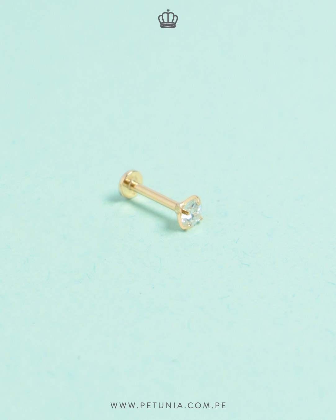 virginia diamante 2mm Piercing Valeria diamante lab 2.5 mm - Imagen 1