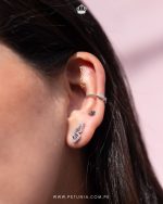 Aretes Alitas Cristal Plata - Imagen 2