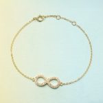 Pulsera Infinito cristal dorado