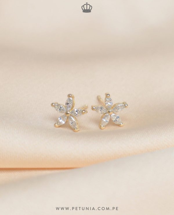 Aretes Clavel blanco