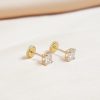 Aretes Chispa Cuadrado