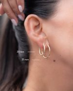 Argollas Lisas 25 mm - Imagen 2