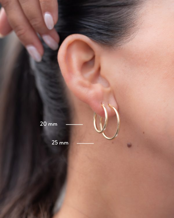 Argollas Lisas 25 mm - Imagen 2