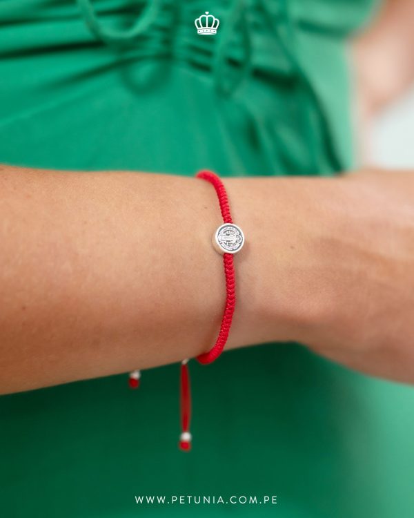 Pulsera San Benito tejido black - Imagen 2