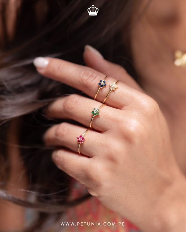 Anillo Roseta multicolor - Imagen 2