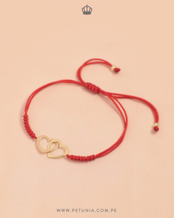 Pulsera doble Corazon oro