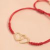 Pulsera doble Corazon oro
