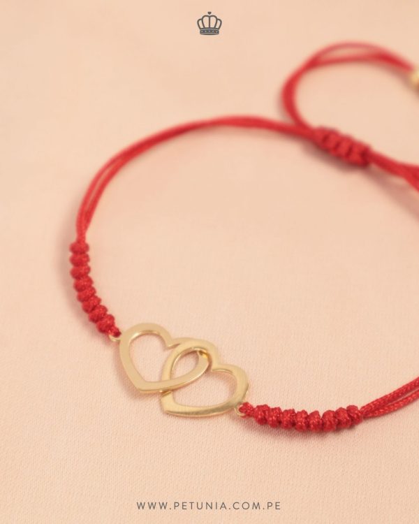 Pulsera doble Corazon oro
