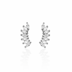 Aretes Trepador Ivy plata