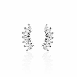 Aretes Trepador Ivy Plata