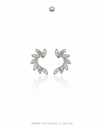 Aretes Arco Flores plata