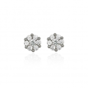 Aretes Roseta Bubu Plata