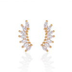 Aretes Trepador Ivy dorado