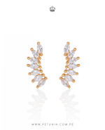 Aretes Trepador Ivy dorado
