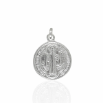 Dije San Benito plata 20 mm