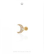 Piercing luna creciente cristal