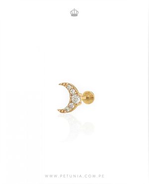 Piercing luna creciente cristal