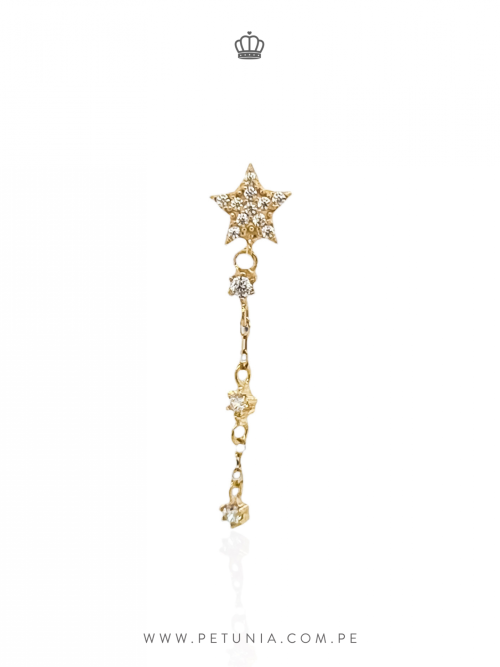 Arete Sofia estrella cadena cristal
