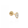Piercing Solitario oval blanco