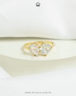 Anillo Toi et Moi piedra luna - Imagen 3