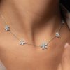 Cadena Flowers plata