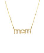 Cadena Mom cristales dorado