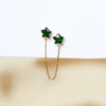 Piercing Lucky Star verde cadena