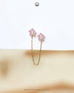 Piercing Lucky Star rosado cadena