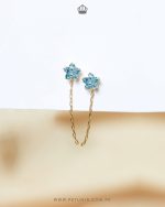 Piercing Lucky Star celeste cadena