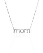 Cadena Mom cristales plata