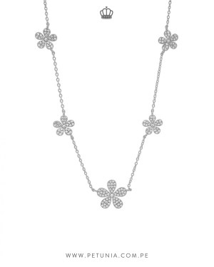 Cadena Flowers plata