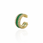 Ear cuff Baguette verde
