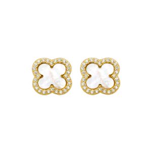 Aretes Trebol Cristal