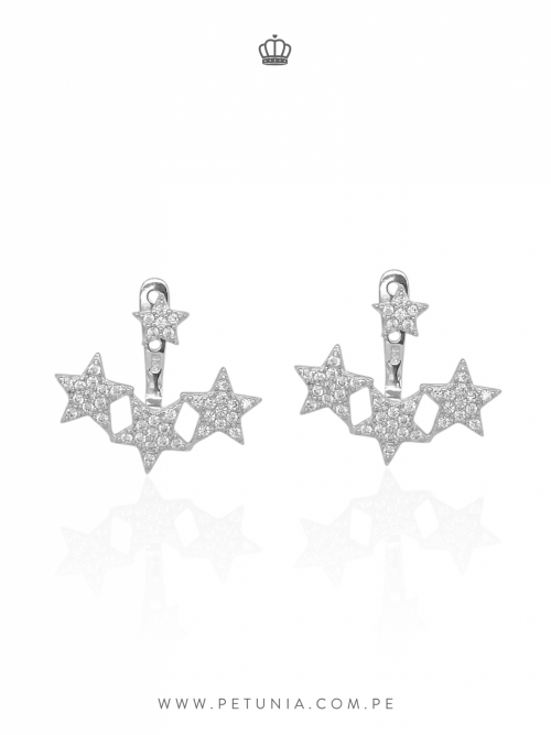 Aretes Ear Jacket Orion plata