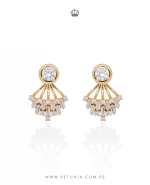 Aretes Ear Jacket Candelabro dorado