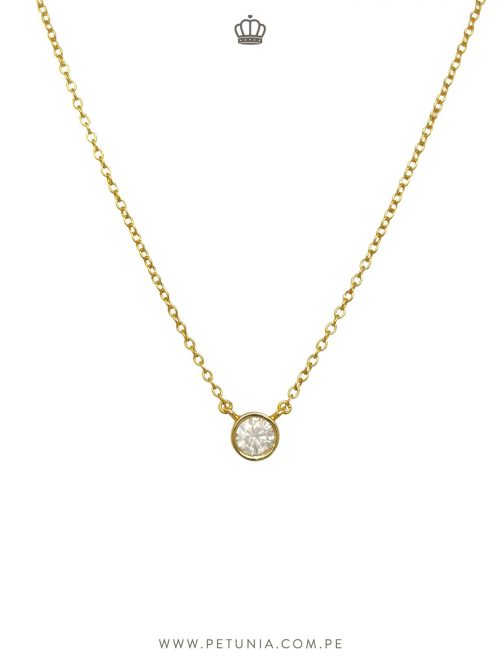 Cadena Beatriz Moissanita dorado